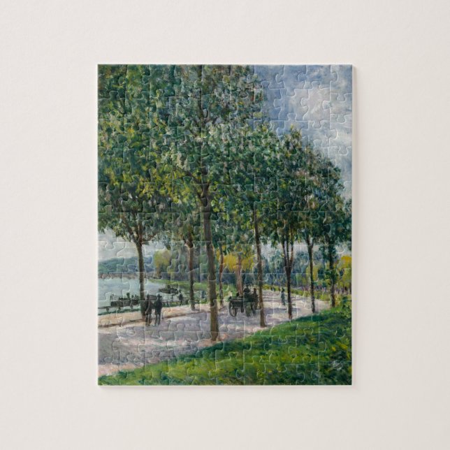 Allée av kastanjebruna träd - Alfred Sisley Pussel (Vertikal)