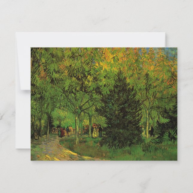 Allé i Folkträdgården, Arles av Vincent van Gogh (Framsida)