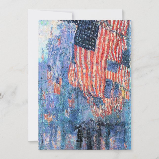 Allé i regnet av Frederick Childe Hassam (Framsida)