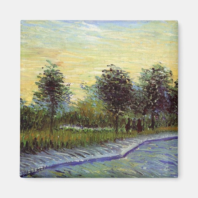 Allé i Voyer d'Argenson Park av Vincent van Gogh Magnet (Framsidan)