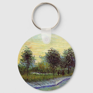Allé i Voyer d'Argenson Park av Vincent van Gogh Nyckelring