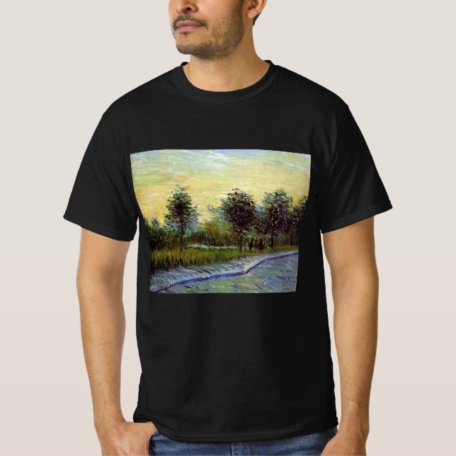Allé i Voyer d'Argenson Park av Vincent van Gogh T Shirt (Framsida)