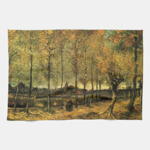 Allé med popplar av Vincent van Gogh Kökshandduk