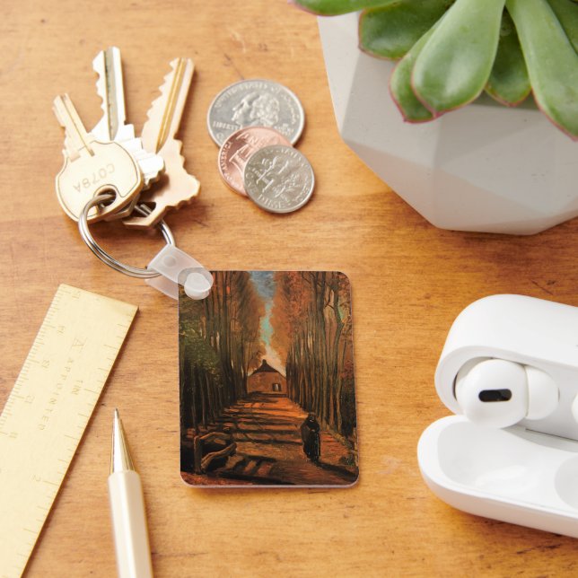 Allé med popplar om hösten av Vincent van Gogh Nyckelring (Skrivbord)