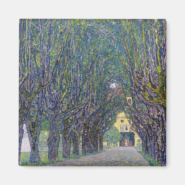 Allee at Schloss Kammer, Gustav Klimt Magnet (Framsidan)