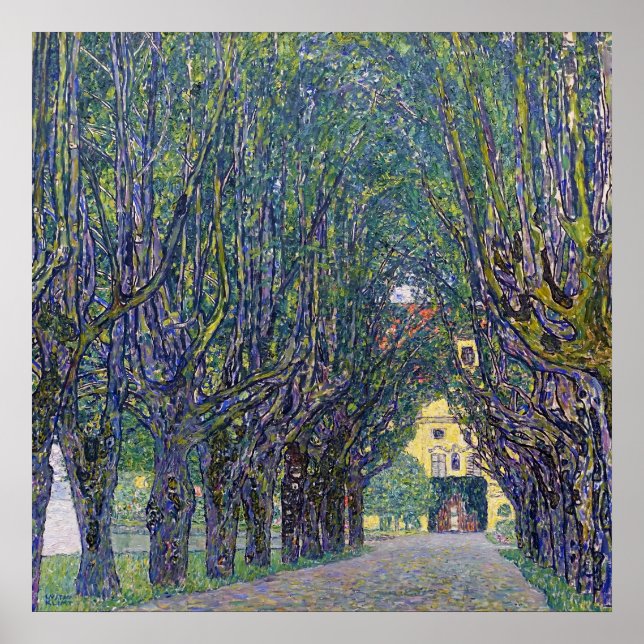 Allee at Schloss Kammer, Gustav Klimt Poster (Framsidan)
