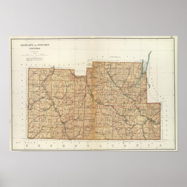 Allegany, Steuben County Poster (Framsidan)