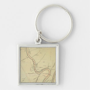 Allegheny Fyrkantig Silverfärgad Nyckelring