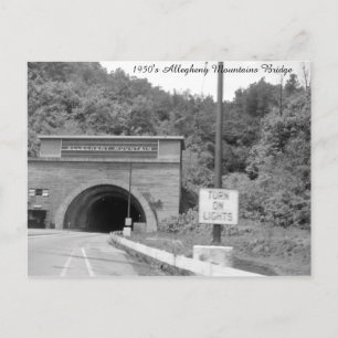 Allegheny Mountains Bridge 1950 Vykort