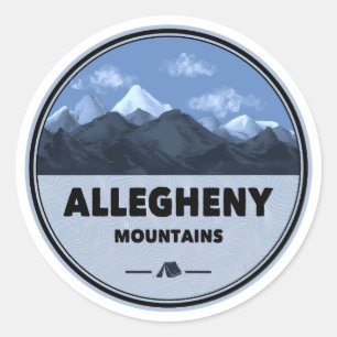 Allegheny Mountains Camping Runt Klistermärke