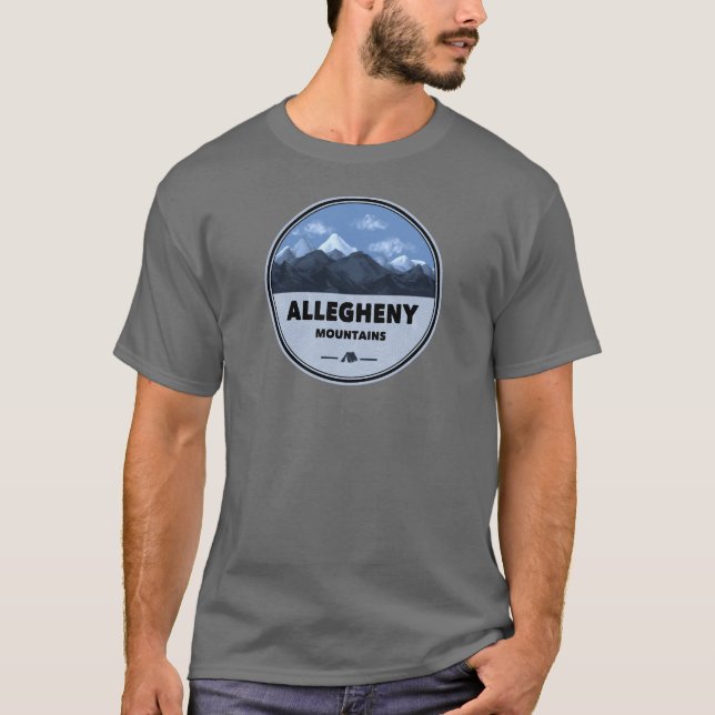 Allegheny Mountains Camping T Shirt (Framsida)