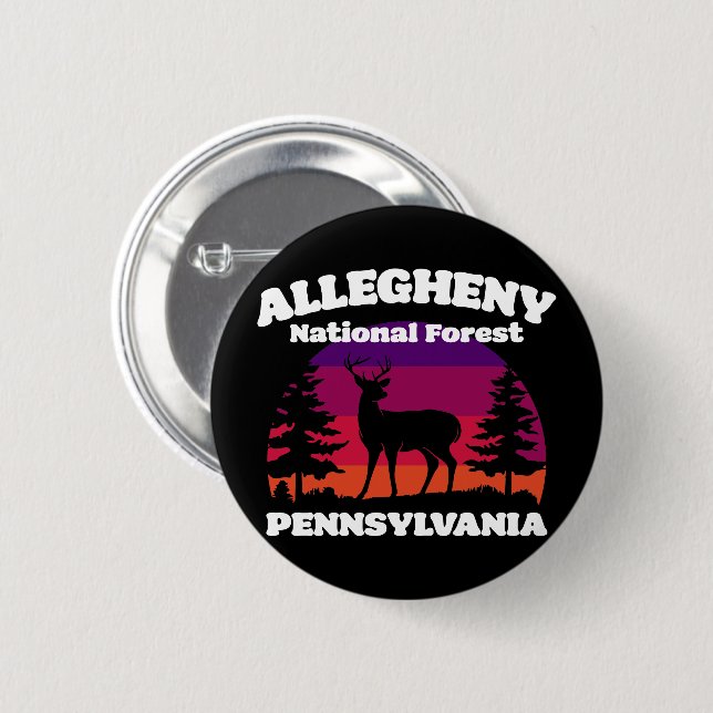 Allegheny National Forest Knapp (Framsida & baksida)
