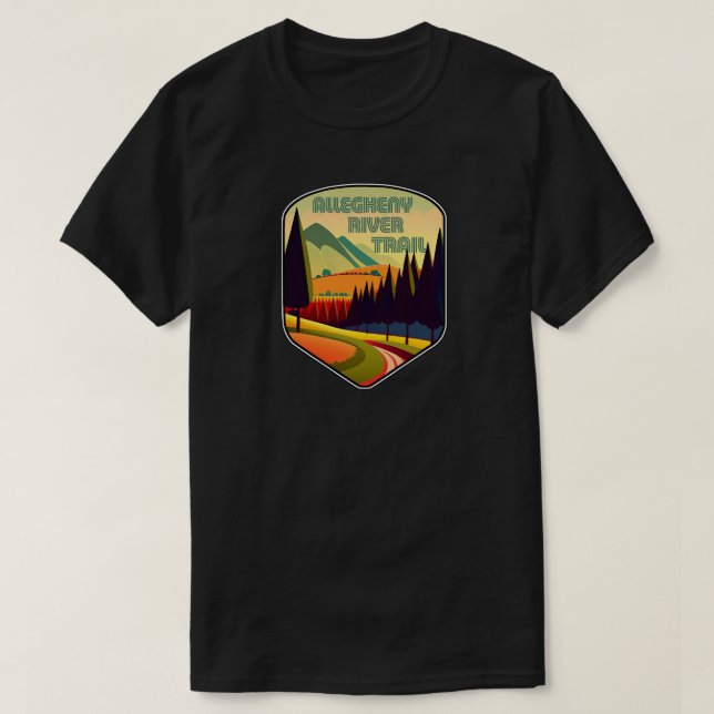 Allegheny River Trail Färg T Shirt (Design framsida)