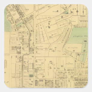 Allegheny ward 2 fyrkantigt klistermärke