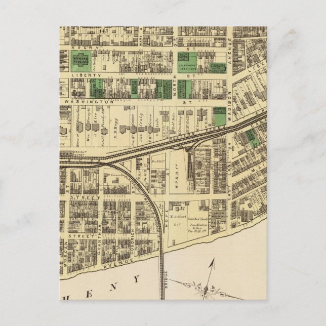 Allegheny ward 4 vykort (Framsida)