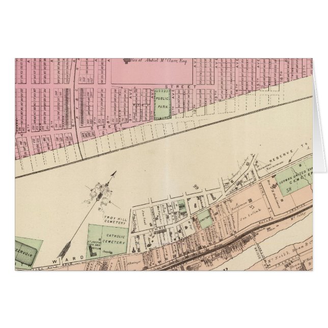 Allegheny ward 8 Homestead Hälsningskort (Framsidan Horizontal)
