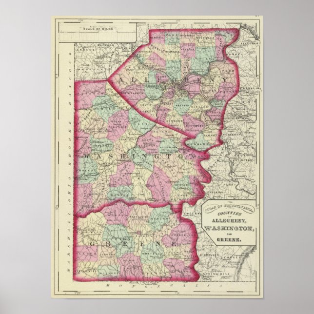 Allegheny, Washington, Greene County Poster (Framsidan)