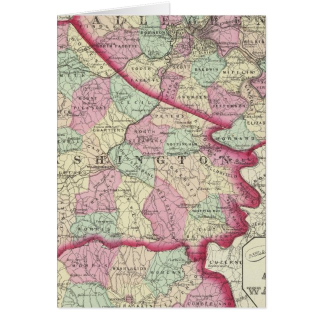 Allegheny, Washington, greenländerna Hälsningskort (Framsidan)