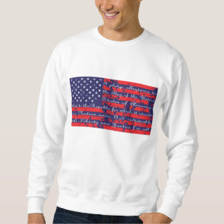 Allegialitetsförklaring i USA FLAGGA Lång Ärmad Tröja