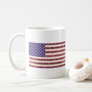 Allegiance Flagga utfästelse Kaffemugg