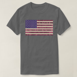 Allegiance Flagga utfästelse T Shirt