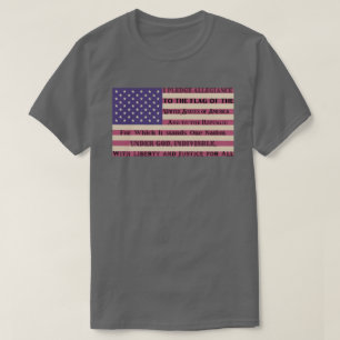 Allegiance Flagga utfästelse T Shirt