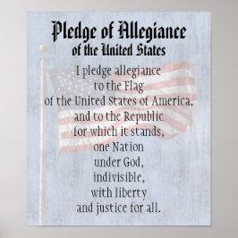 Allegiance US Flagga History Classroom Poster