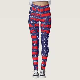 Allegiance USA flagga utfästelse Leggings