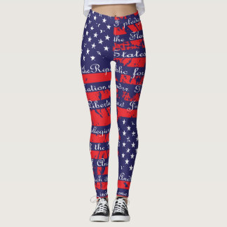 Allegiance USA flagga utfästelse Leggings