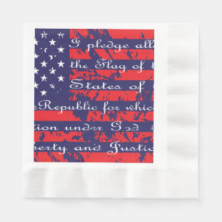 Allegiance USA flagga utfästelse Pappersservett