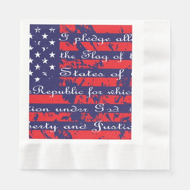 Allegiance USA flagga utfästelse Pappersservett (Framsidan)