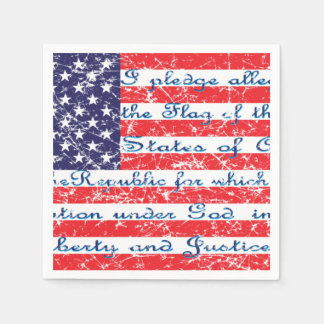 Allegiance USA flagga utfästelse Pappersservett