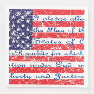 Allegiance USA flagga utfästelse Pappersservett