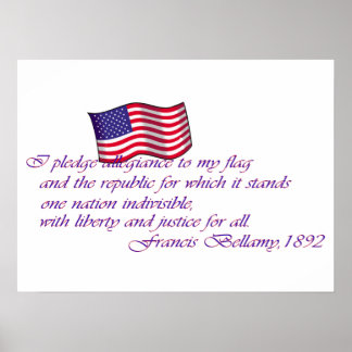 Allegiansens löfte - 1892 poster