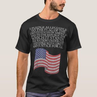 Allegianslöfte 4 juli Flagga Gift T Shirt