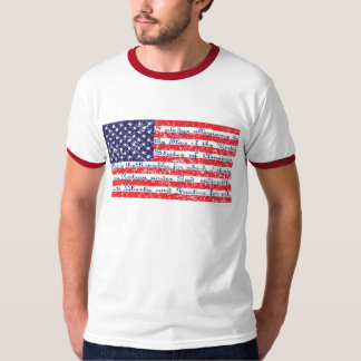 Allegience American Flagga löfte T Shirt