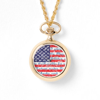 Allegience USA flagga utfästelse Armbandsur