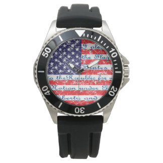 Allegience USA flagga utfästelse Armbandsur