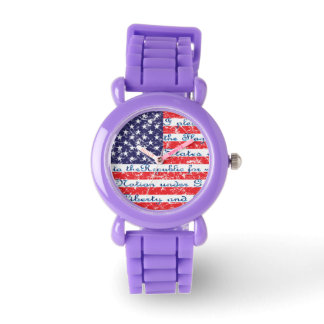 Allegience USA flagga utfästelse Armbandsur