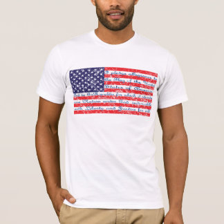 Allegience USA flagga utfästelse T Shirt