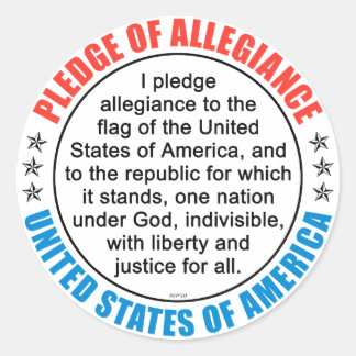 Allegighetens löfte runt klistermärke