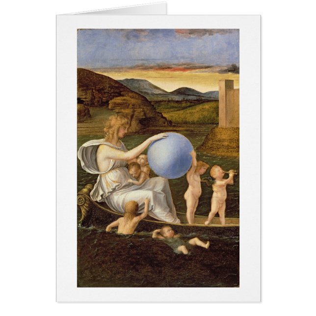 Allegori av ändrande förmögenhet eller hälsningskort (Framsidan)