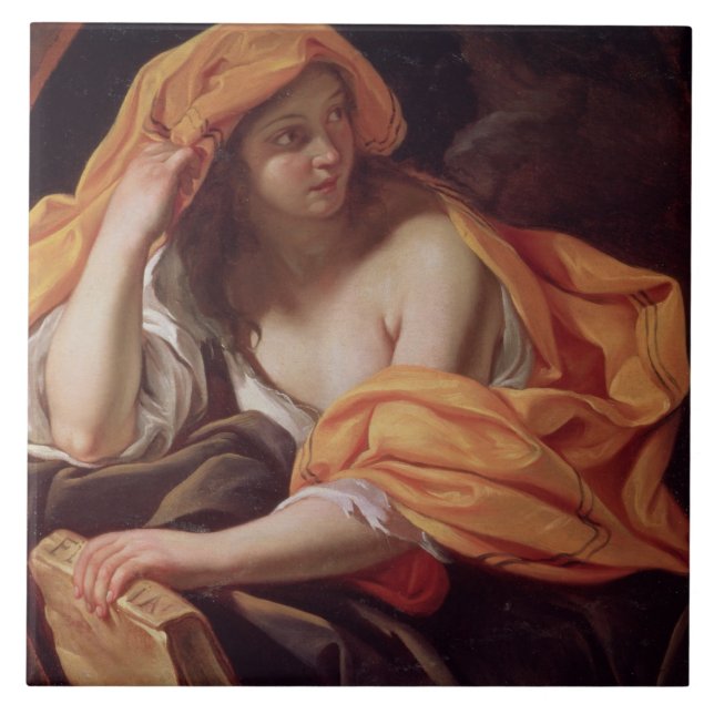 Allegori av filosofi kakelplatta (Framsidan)