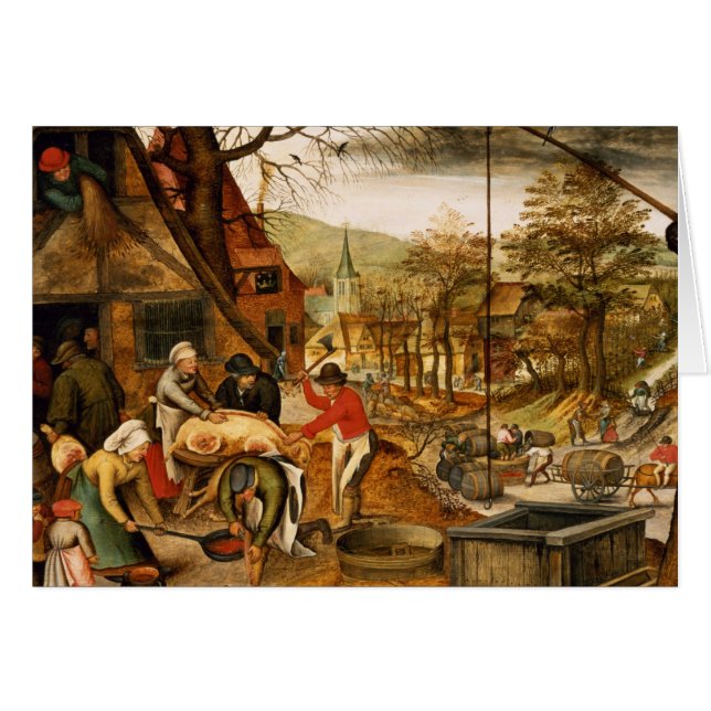 Allegori av hösten hälsningskort (Framsidan Horizontal)