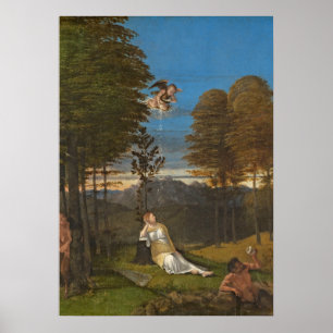 Allegori av kyskhet, C. 1505 (olja på panel) Poster