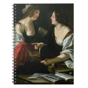 Allegori av målning och arkitektur, c.1620 (olja anteckningsbok
