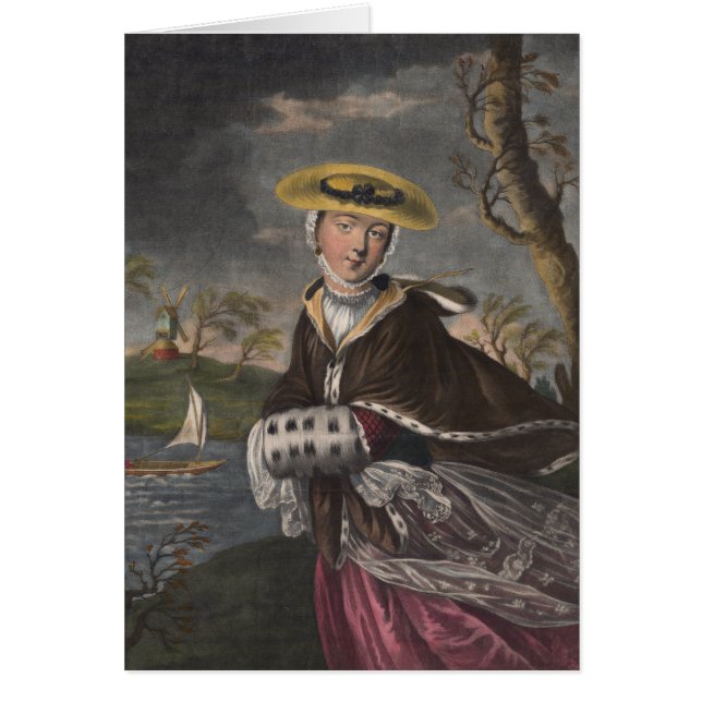 Allegori av mars - härlig kvinna hälsningskort (Framsidan)