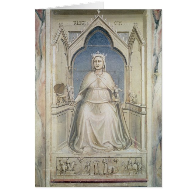 Allegori av rättvisa, c.1305 hälsningskort (Framsidan)