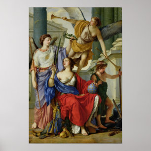 Allegori av regenskapen av Anne av Österrike 1648 Poster