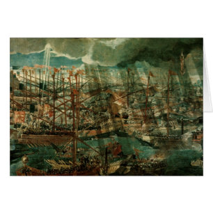 Allegori av striden av Lepanto Hälsningskort